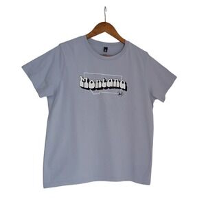 AS Colour Maple Montana‎ Graphic Tee Slate Blue Cotton Outdoor Mountain Shirt M